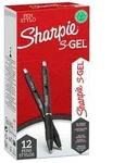 SHARPIE&reg; Gelschreiber 2136595 Schreibfarbe Schwarz 12er Schachtel
