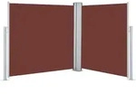 vidaXL Ausziehbare Seitenmarkise Braun 100 x 600 cm