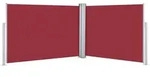 vidaXL Ausziehbare Seitenmarkise Rot 100 x 1000 cm