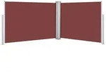 vidaXL Ausziehbare Seitenmarkise Braun 120 x 1000 cm