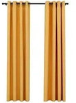 vidaXL Verdunkelungsvorh&auml;nge &Ouml;sen Leinenoptik 2 Stk. Gelb 140x225 cm