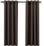 vidaXL Verdunkelungsvorh&auml;nge &Ouml;sen Leinenoptik 2 Stk. Taupe 140x175cm