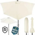 Kingsleeve Sonnenschirm halbrund 2,7m UV-Schutz 80+ Abdeckung creme