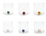 Set mit 6 Borosilikatgl&auml;sern Bilia Tumbler Zafferano in verschiedenen Farben