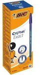 BIC Cristal Exact Kugelschreiber Blau Extra Fein 0.28 mm 20 St&uuml;ck