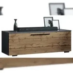 VCM TV-M&ouml;bel Arila Anthrazit / Honig-Eiche H. 39 x B. 115 x T. 40 cm