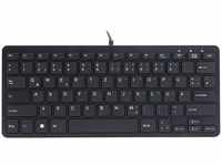 RGO Compact-Tastatur DE-Layout schwarz schwarz