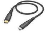 Hama Stecker Lightning auf USB C 1,5 m 201602 (Schwarz) 00201602