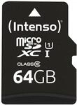 Intenso MicroSDXC Speicherkarte 64 GB Class 1 (U1) Klasse 10 3423490