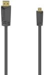 Hama 18 Gbit/s Stecker Gerade HDMI auf HDMI Typ D (Mikrofon) 1,5 m 205016 (Schwarz)