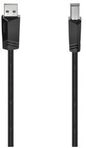 Hama 0,48 Gbit/s Stecker USB A auf USB B 1,5 m 200602 (Schwarz) 00200602