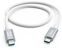 Hama 10 Gbit/s Stecker USB C auf USB C bis 240 W 1,5 m 201724 (Wei&szlig;) 00201724