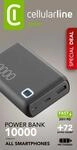 Cellular Line 10000 mAh Powerbank USB Typ-C Essence Turbo (Schwarz) 61040