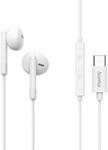 Hama In-Ear Kopfh&ouml;rer Kabelgebunden USB Typ-C 221786 Classy (Wei&szlig;) 00221786