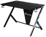 Ocelot Aluminium Carbon Gamingtisch (Schwarz, Blau, Rot) 
