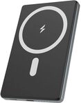Felixx 5000 mAh Powerbank USB Typ-C Kabelloses Laden Ultra Slim (Dunkles Grau)
