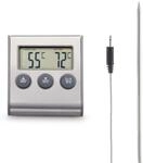 Hama 002947 Fleischthermometer digital mit Kabelsensor (Silber) 00002947