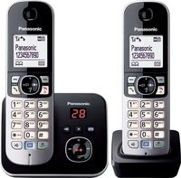 Panasonic DECT-Telefon KX-TG6822GB (Schwarz, Silber)
