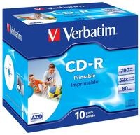 Verbatim CD-R AZO Wide Inkjet Printable 43325