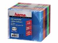 Hama CD Slim Box Pack of 25, Coloured 00051166