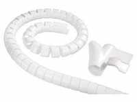 Hama Cable Bundle Tube Easy Cover, 1.5 m, 30 mm, white 00083151