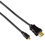 Hama 10,2 Gbit/s HDMI auf HDMI Typ D (Mikrofon) 2 m 074240 (Schwarz) 00074240