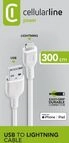 Cellular Line Lightning auf USB A bis 12 W 3 m Power Cable (Wei&szlig;) USBDATAMFIIPH3MW
