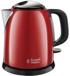 Russell Hobbs 1,0 l Wasserkocher 2400 W 24992-70 Colours Plus+ (Schwarz, Rot)