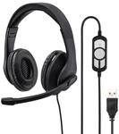 Hama Over Ear Kopfh&ouml;rer Kabelgebunden USB Typ-A 139924 HS-USB300 (Schwarz) 00139924