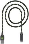 Snakebyte Stecker USB C auf USB A 2 m Charge&Data SX (Schwarz, Gr&uuml;n) SB916267