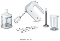 Bosch MFQ4080, Bosch Handmixer 500 W 5 Stufen MFQ4080 Styline (Silber, Wei&szlig;)