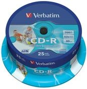 Verbatim CD-R AZO Wide Inkjet Printable 43439