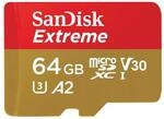 Sandisk MicroSDXC Speicherkarte 64 GB Class 3 (U3) Klasse 10 Extreme A2 121585