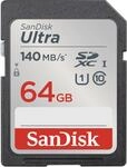 Sandisk SDXC Speicherkarte 64 GB Class 1 (U1) Klasse 10 Ultra U1 215415