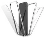 Hama Cover f&uuml;r iPhone 13 217009 360 Grad Glass (Silber, Transparent) 00217009