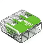 Wago Verbindungsklemme Green Range 3 Leiter 4gmm transparent