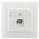 Rutenbeck Datenanschlussdose flex reinweiss UAE-Cat.6A iso-8 Up 1xRJ45s LSA