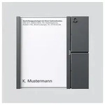 Siedle Tastenmodul BTM 650-01 DG dunkelgrau-glimmer 1fach