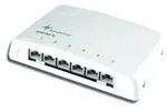 Teleg&auml;rtnermini Verteiler alpinweiss 6xRJ45 Cat.6A ISOmPD6-HS geschirmt