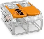 WAGO Verbindungsklemme 2polig Compact mit Hebel transparent