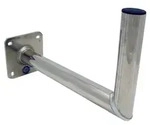 TELEVES Winkelwandhalter ALU Rohr ALU450 D=50mm Abst. 450mm T&Uuml;V gepr&uuml;f