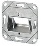 METZ Anschlussdose UP Keystone 2 Port reinwei&szlig; RAL9010 unbest.