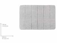 WENKO Badteppich Steps Light Grey 60 x 90 cm, Mikrofaser 23113100