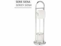 WENKO Stand WC-Garnitur Siena Chrom aus Stahl 15438100