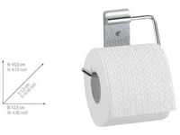 WENKO Toilettenpapierrollenhalter Basic aus rostfreiem Edelstahl 17895100