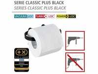 WENKO Toilettenpapierhalter Classic Plus Black mit hochwertigem Rostschutz 23884100