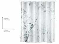 WENKO Duschvorhang Onyx Polyester, 180 x 200 cm, waschbar 23800100