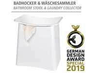 WENKO Hocker Wing Badhocker mit herausnehmbarem Wäschesack 22949100