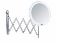 WENKO LED Teleskop-Wandspiegel Barona Kosmetikspiegel, Leuchtspiegel 24102100