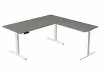 Höhenverstellbarer Schreibtisch Move 3 180 x 180 cm - Graphit/Weiß